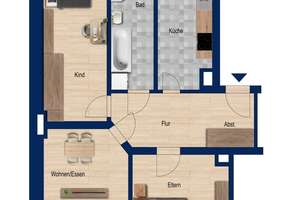 Ruhige Lage in Plagwitz | 3-Zimmer-Wohnung mit Balkon & Tageslichtbad – Die vollständige Adresse der Immobilie erhältst du vom Anbieter., 4229 Plagwitz, Leipzig – Vorschaubild 3