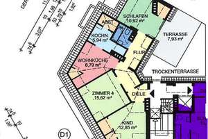 Attraktive 3-Zi.-Dachgeschosswohnung mit großer Dachterrasse in D-Pempelfort, Aufzug – Die vollständige Adresse der Immobilie erhältst du vom Anbieter., 40479 Pempelfort, Düsseldorf – Vorschaubild 13
