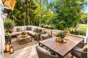 4-ZKB-Dachterrassenwohnung mit zwei Terrassen, zwei Garagen und Stellplatz direkt am Park – 86825 Bad Wörishofen – Vorschaubild 1