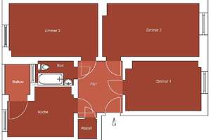 WG-geeignete 3-Zi.-Wohnung Nähe Bhf. Neustadt – Großenhainer Straße 10b, 1097 Leipziger Vorstadt, Dresden – Vorschaubild 2