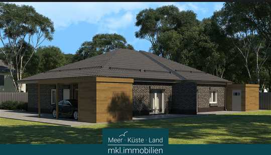 Bild von NEUBAU: Erstbezug Walmdachbungalow- Doppelhaushälfte zu verkaufen