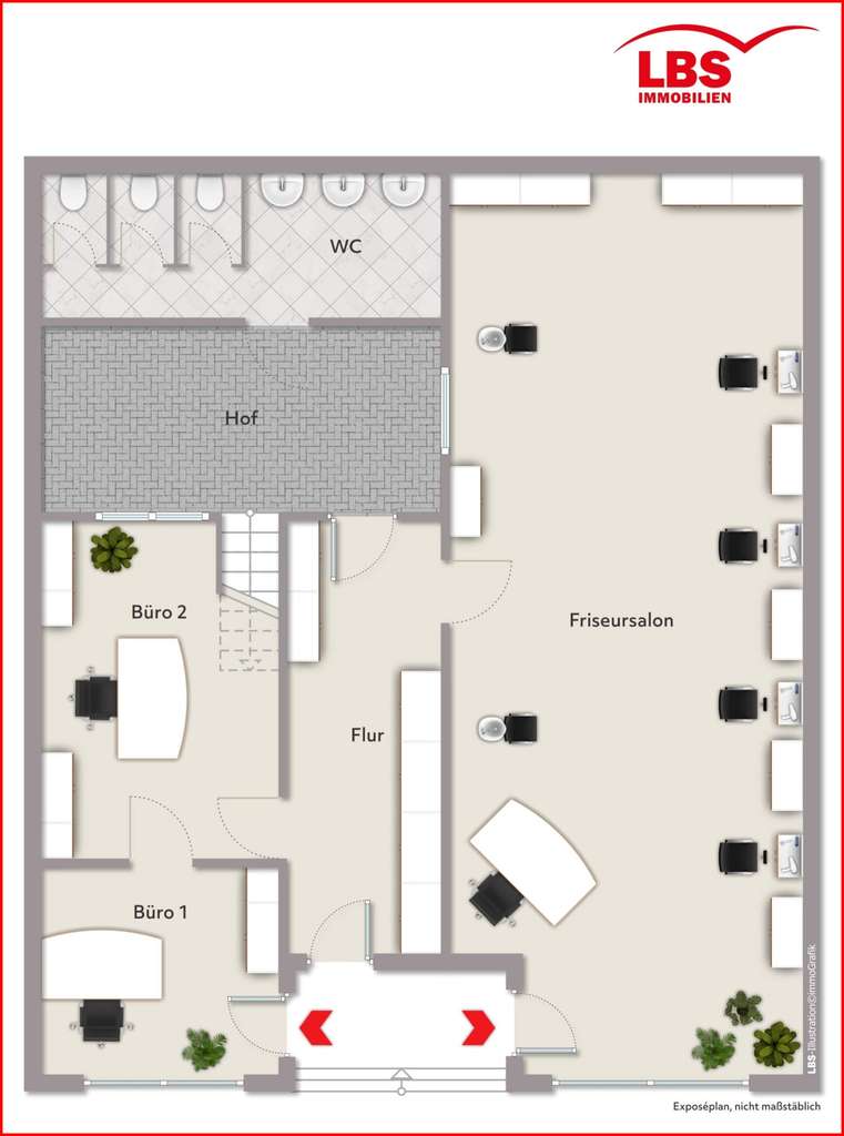 Immobilie in Alzey - LBSi Alzey Wohnen mit Gewerbe (Friseursalon) zentral in Alzey - Bild 3