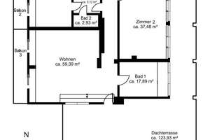 Großzügig Wohnen | 124 m² Dachterrasse mit Blick auf ein Münchner Wahrzeichen – 80807 Milbertshofen, München – Vorschaubild 2