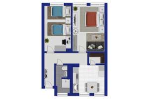 Modern wohnen ohne Renovierungsaufwand – Voll möblierte 2-Zimmer-Erdgeschosswohnung mit barrieref – Die vollständige Adresse der Immobilie erhältst du vom Anbieter., 90471 Rangierbahnhof-Siedlung, Nürnberg – Vorschaubild 9