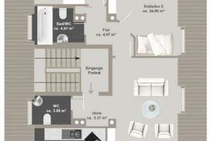Renovierte 3-Zimmer-Dachgeschosswohnung (WG geeignet) – Einhornalle 41, 81377 Am Waldfriedhof, München – Vorschaubild 16