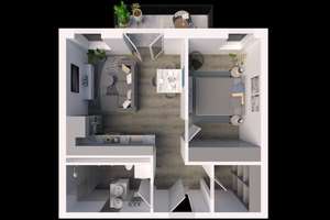 Barrierefreier Erstbezug – 2-Raum-Wohnung + optionaler Pflegeservice – Johannes-Göderitz-Straße 81-82, 39130 Neu Olvenstedt, Magdeburg – Vorschaubild 4