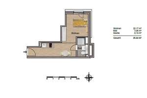 Helles, möbliertes 1-Zimmer-Apartment – 60528 Niederrad, Frankfurt am Main – Vorschaubild 7
