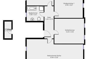 Dachgeschosswohnung mit separatem Gartenabteil – Frankenberger Straße 123, 9131 Hilbersdorf, Chemnitz – Vorschaubild 4