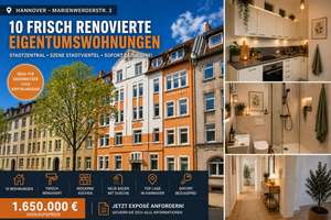 Mietrendite von 7,3% möglich!!! 10-Fam.-Haus in Hannover-Linden Mitte zu verkaufen