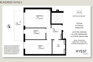 Exklusive Neubau-Maisonette auf zwei Ebenen – Rübenhofstraße 32, 22335 Ohlsdorf, Hamburg – Vorschaubild 7
