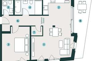 Kompakte 2 bis 2,5-Zimmer-Wohnung mit flexibler Raumaufteilung – Schützenplatz 8, 1067 Wilsdruffer Vorstadt/Seevorstadt-West, Dresden – Vorschaubild 2
