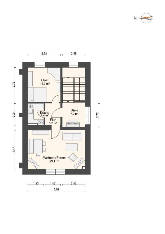 Grundriss Obergeschoss 1