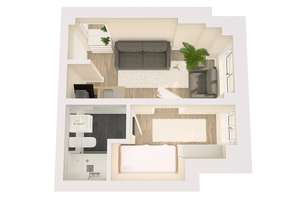 Neu möbilierte 1,5-RW * EBK * Bad mit Dusche * Fenster zum Innenhof * guter ÖPNV * TOP * – Leumerstraße 3, 1159 Löbtau-Süd, Dresden – Vorschaubild 3
