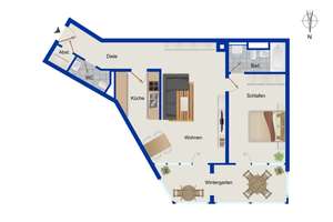 Charmante 2-Zimmer-Wohnung mit Wintergarten und Tiefgarage in Nürnberg, Röthenbach – Die vollständige Adresse der Immobilie erhältst du vom Anbieter., 90449 Röthenbach Ost, Nürnberg – Vorschaubild 15