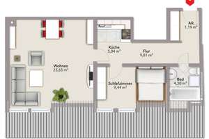 Vermietete 2-Zimmerwohnung in München-Sendling – Die vollständige Adresse der Immobilie erhältst du vom Anbieter., 81373 Untersendling, München – Vorschaubild 2