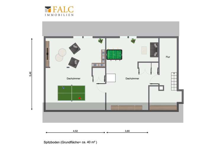 Grundriss Spitzboden