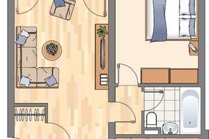 2-Zimmer-Wohnung in Dortmund Scharnhorst – Simmelweg 20, 44328 Scharnhorst-Ost, Dortmund – Vorschaubild 2