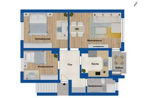 Renovierte 3-Zimmer-Etagenwohnung in Duisburg-Vierlinden – Die vollständige Adresse der Immobilie erhältst du vom Anbieter., 47178 Vierlinden, Duisburg – Vorschaubild 9