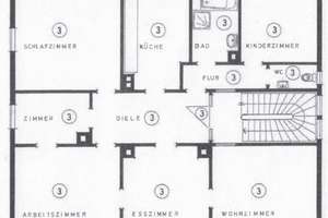 Ein ganzes Stockwerk im Kulturdenkmal:6 Zimmer, 150m²,  über 3m Deckenhöhe, Stellplatz, Ofen, Balkon – 70180 Lehen, Stuttgart – Vorschaubild 2