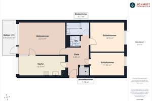 Helle 3-Zimmer-Wohnung mit Balkon in gepflegter Wohnanlage mit Aufzug, 2 Kellerabteile und TG-Platz – Die vollständige Adresse der Immobilie erhältst du vom Anbieter., 70329 Rohracker, Stuttgart – Vorschaubild 14
