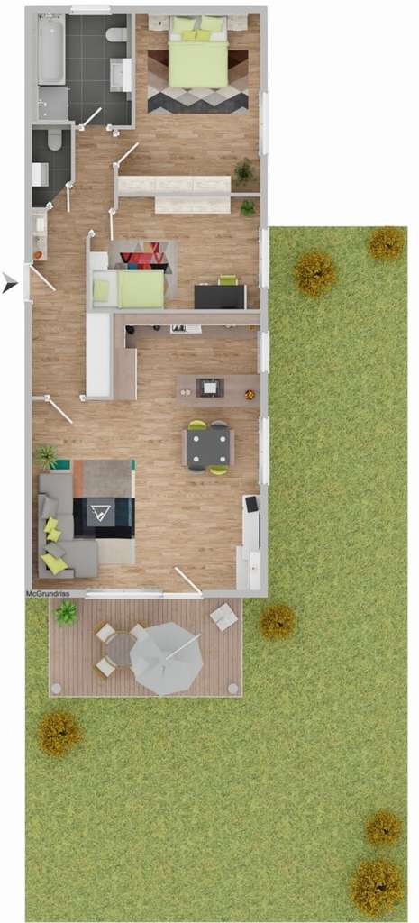 Immobilie in Ofterdingen - 3,5 Zi.-EG-Wohnung im Grünen in Ofterdingen, mit großer Terrasse, Garten und viel Freiraum - Bild 1