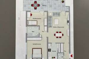 Helle, moderne 3- Zimmer-Wg,  Eichenparkett, grosser begrünter Balkon, saniert – Kurt- Schumacher- Strasse 50, 64297 Eberstadt, Darmstadt – Vorschaubild 10