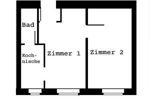 Unterbilk: sehr helle, ruhige und schnuckelige 2-Zimmer-Wohnung – Kronenstr.  35, 40217 Düsseldorf – Vorschaubild 1