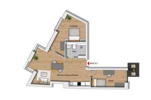 WG-taugliche Neubauwohnung zum Kauf! – Großkölnstr. 53-55, 52062 Markt, Aachen – Vorschaubild 17