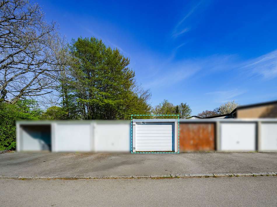 Garage mit Markierung