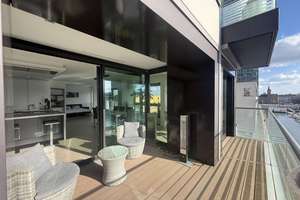 Kranhaus, hochwertig ausgestattete 2-Zimmer-Wohnung mit zwei Bädern und Balkonen sowie Stellplatz – Im Zollhafen 12, 50678 Altstadt/Süd, Köln – Vorschaubild 14