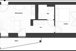 Sanierte 2-Zimmer Wohnung in Flingerns Herzstück (WE 1.08) | mit EBK und Balkon! – 40233 Flingern Nord, Düsseldorf – Vorschaubild 2