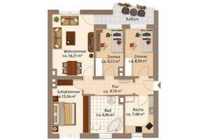 ** Attraktive Kapitalanlage: 4-Zimmer-Wohnung mit Südbalkon & idealem Grundriss ** – Die vollständige Adresse der Immobilie erhältst du vom Anbieter., 85053 Südost, Ingolstadt – Vorschaubild 18