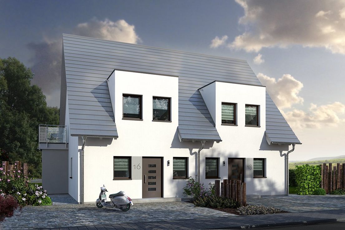 Modernes Doppelhaus