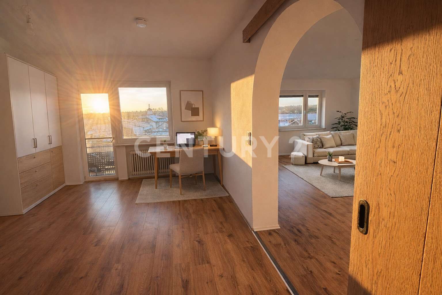 Immobilie in Emmerting - Familienfreundliche 4-Zimmer-Wohnung mit Balkon und Garage in Emmerting - Bild 2