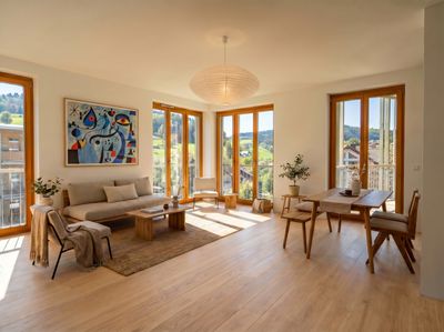 Neubau mit Ausblick und Balkon: Schöne 3-Raum-Wohnung mit gehobener Innenausstattung 