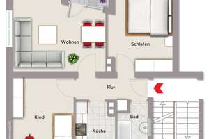 Wiesbaden: Vermietete 3-Zimmerwohnung in Schierstein!  – Die vollständige Adresse der Immobilie erhältst du vom Anbieter., 65201 Schierstein, Wiesbaden – Vorschaubild 2