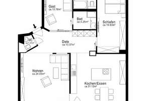 AIGNER - Zwischen Luitpoldpark und Kurfürstenplatz: Hochwertige 3-Zimmer-Wohnung mit Südbalkon – Die vollständige Adresse der Immobilie erhältst du vom Anbieter., 80796 Am Luitpoldpark, München – Vorschaubild 11