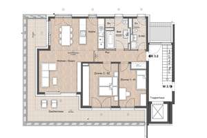 Penthouse Wiesbaden – 3 Zimmer mit modernem Schnitt & Dachterrasse – Thaerstraße 3, 65193 Nordost, Wiesbaden – Vorschaubild 2