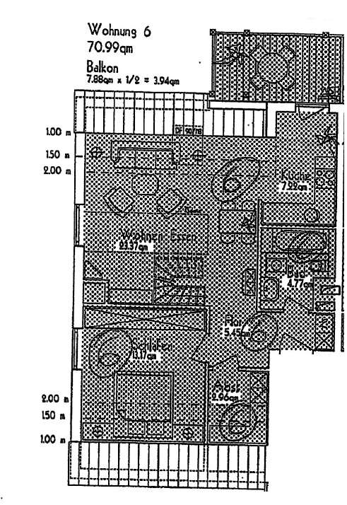 Grundriss Maisonette unten