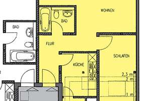 Attraktive, gepflegte 2-Raum-DG-Wohnung in Leipzig - Engelsdorf – Baumeister-Günther-Str. 26, 4319 Engelsdorf, Leipzig – Vorschaubild 1