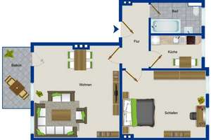 schöne 2-Zimmer-Wohnung mit EBK und Balkon in Magdeburg nähe Uniklinik – Schöninger Straße 4, 39112 Sudenburg, Magdeburg – Vorschaubild 13