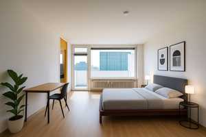 Möbliertes Design-Studio mit Loggia & High-Speed-Internet – Gulbranssonstraße 43, 81477 München – Vorschaubild 1