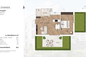 Neubau Gartenwohnung mit Terrasse und zwei Gärten - nur 80m von der Königsallee entfernt – Talstraße 11, 40217 Friedrichstadt, Düsseldorf – Vorschaubild 5