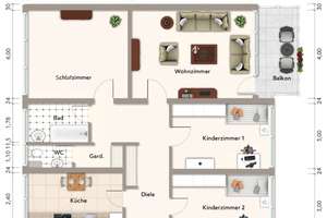 Ankommen und Wohlfühlen – Ihre 4-Zimmer-Wohnung in begehrter Karlsruher Lage! – Die vollständige Adresse der Immobilie erhältst du vom Anbieter., 76135 Beiertheim-Bulach, Karlsruhe – Vorschaubild 2