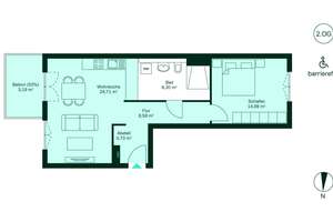 Barrierefreie Eigentumswohnung mit Balkon zum Innenhof – Lilli-Marx-Str. 40, 40597 Benrath, Düsseldorf – Vorschaubild 9