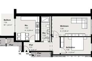 Wohnung mit Balkon Nähe Aasee – Die vollständige Adresse der Immobilie erhältst du vom Anbieter., 48151 Pluggendorf, Münster – Vorschaubild 12
