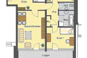 Familienwohnung! Hell und geräumig, Spielplatz und Kita-alles in der Nähe.