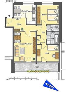 Familienwohnung! Hell und geräumig, Spielplatz und Kita-alles in der Nähe.
