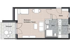 Da kommt man gern Heim. 1-Zimmer-Wohnung – Von-Hünefeld-Straße 20+22, 89231 Neu-Ulm – Vorschaubild 5