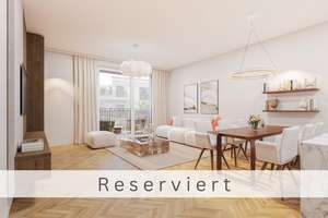 Reserviert: Neubauwohnung, Balkon und Blick auf den Rheinturm - nur 80m von der Königsallee entfernt